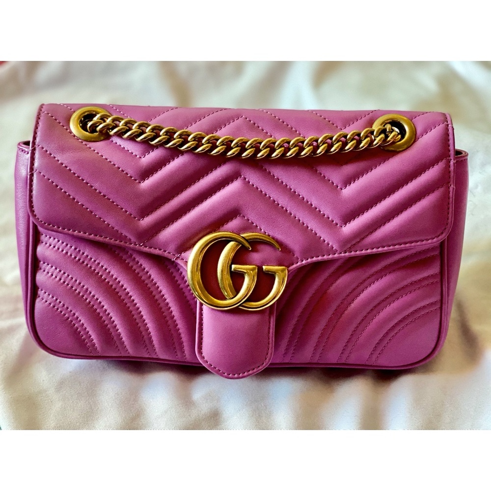 WOW! GORGEOUS SMALL GUCCI MARMONT BAG IN PINK